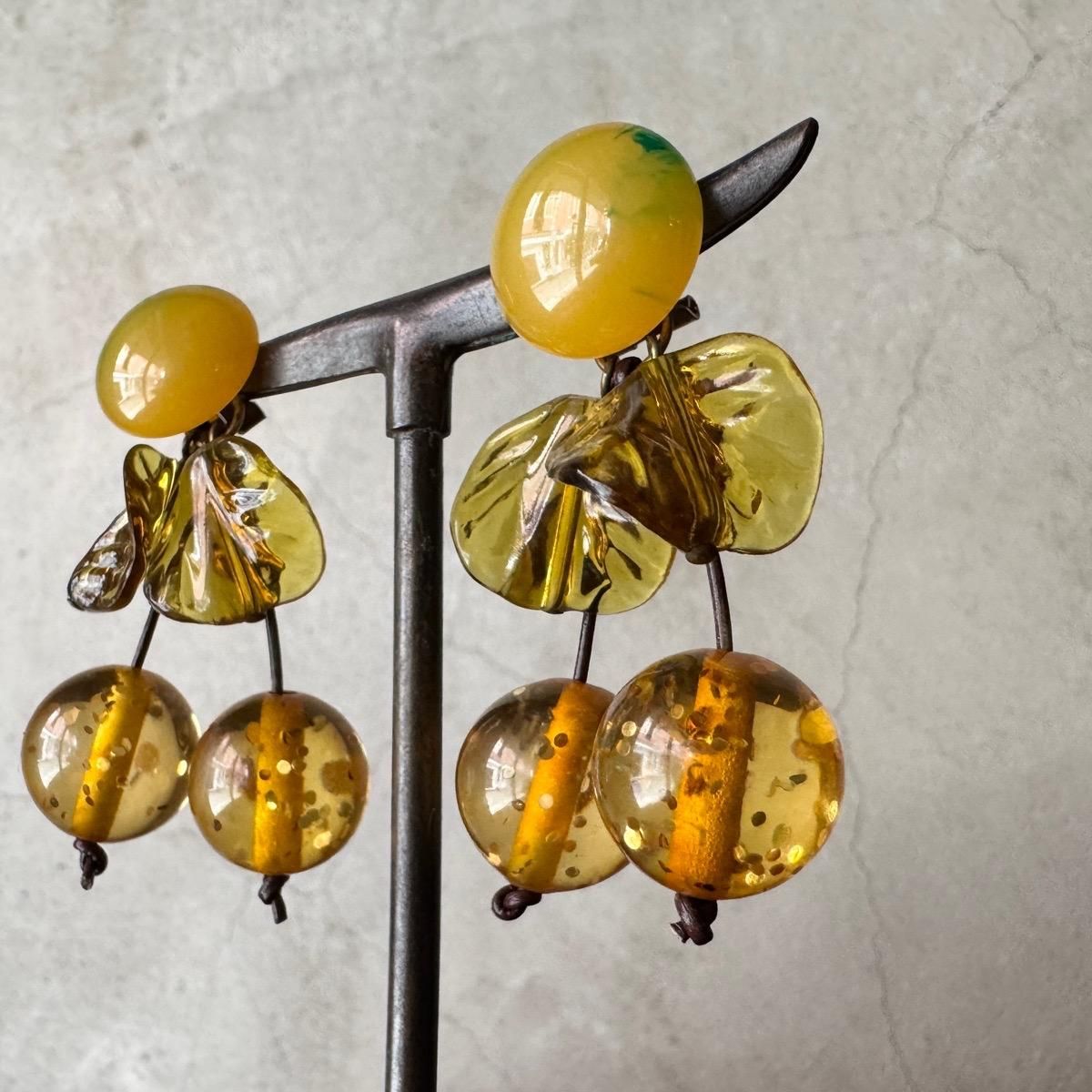 1960ǯ ե ١饤 ꡼ 󥰡French Bakelite Cherry Earrings