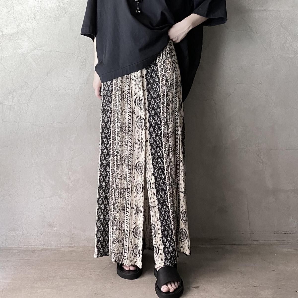 U.S. ơ  ޥѥ 󥰥ȡIndian Vintage Multi Pattern Gathered Skirt
