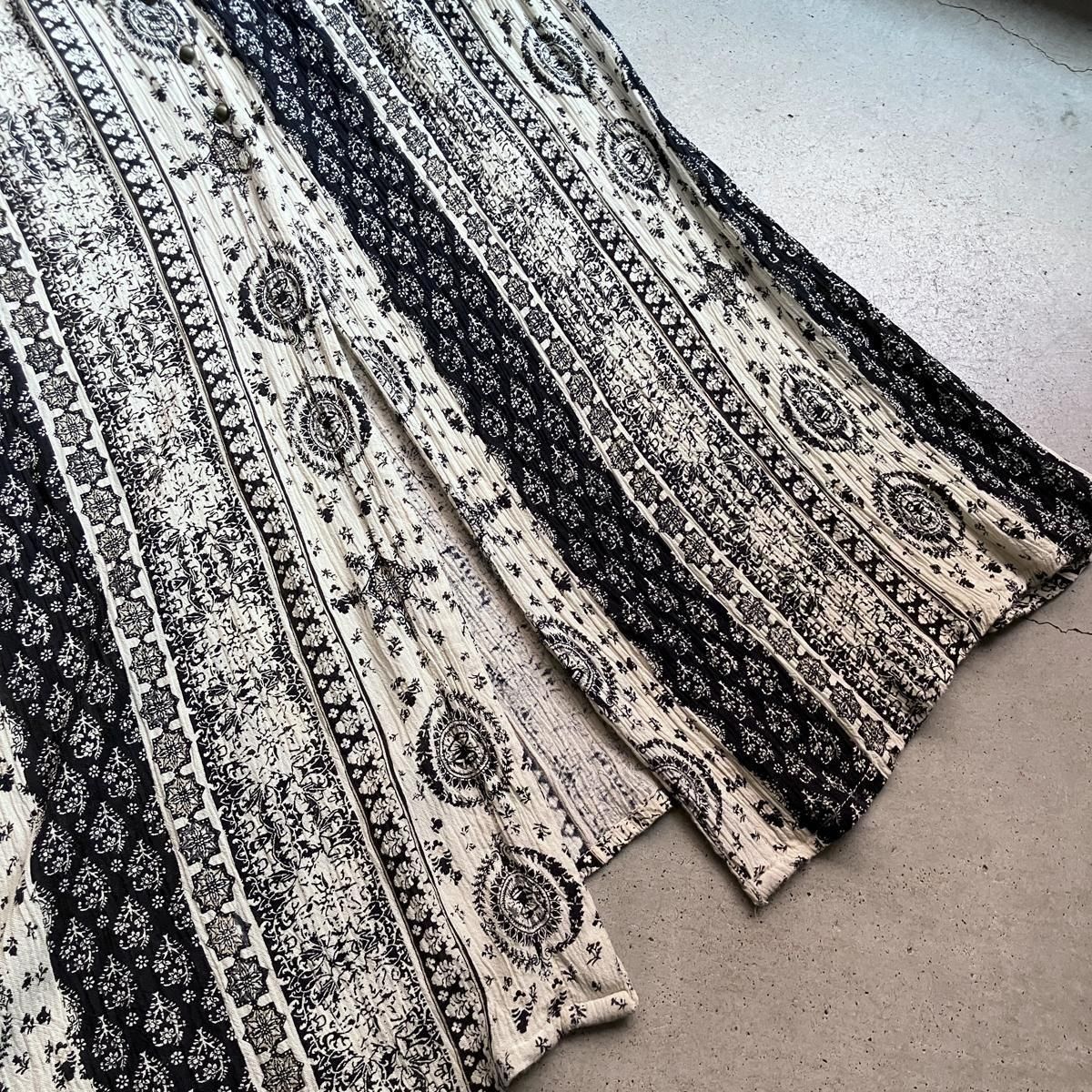 U.S. ơ  ޥѥ 󥰥ȡIndian Vintage Multi Pattern Gathered Skirt