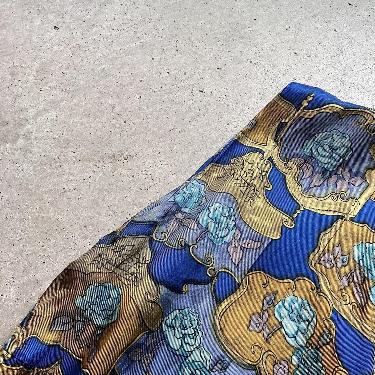 ե ơ 륯 鯥ץ ɥ쥹French Vintage Silk Rose Print Dress