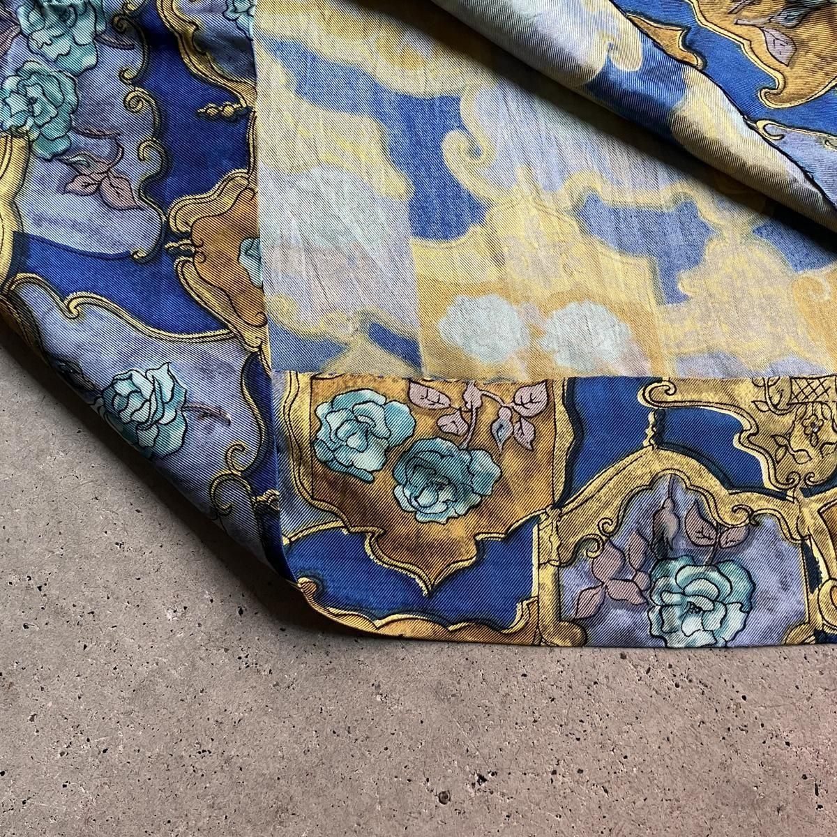 ե ơ 륯 鯥ץ ɥ쥹French Vintage Silk Rose Print Dress