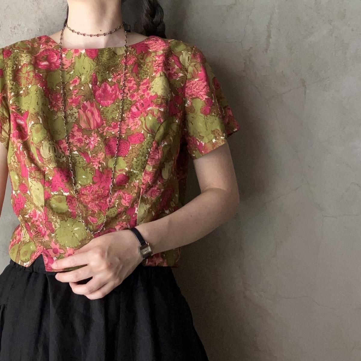 <img class='new_mark_img1' src='https://img.shop-pro.jp/img/new/icons13.gif' style='border:none;display:inline;margin:0px;padding:0px;width:auto;' />U.S. ơ եץ ѥͥ饤ȥåץFrench Vintage Floral Print Tops