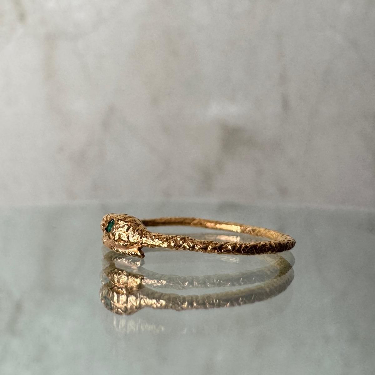 <img class='new_mark_img1' src='https://img.shop-pro.jp/img/new/icons56.gif' style='border:none;display:inline;margin:0px;padding:0px;width:auto;' />momocreatura Snake Ring Gold Emeraldʥإӥ  ɡ
