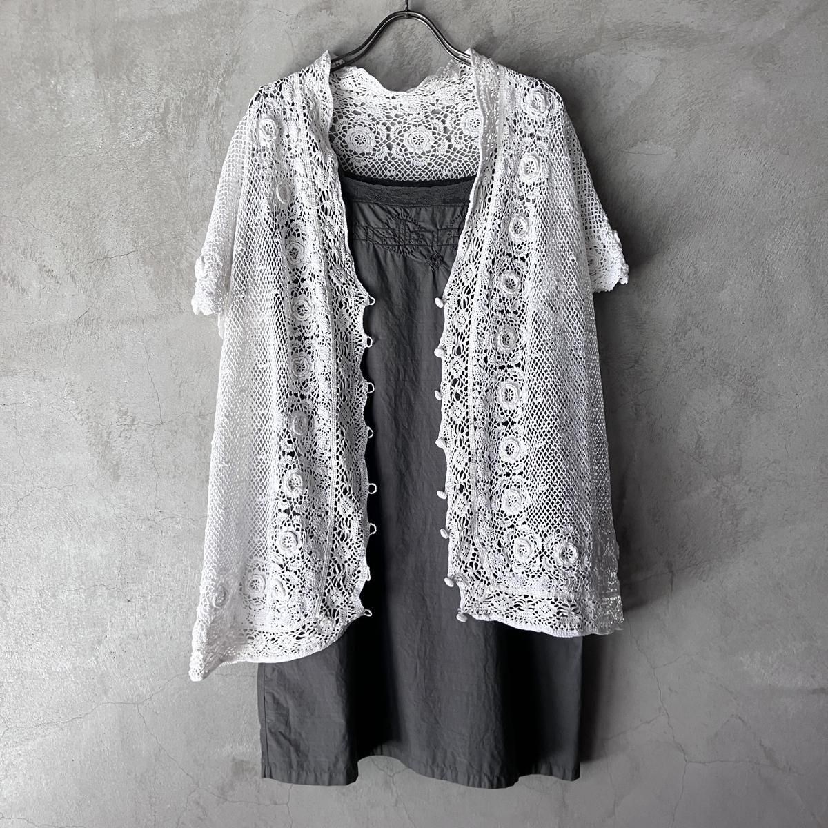 <img class='new_mark_img1' src='https://img.shop-pro.jp/img/new/icons13.gif' style='border:none;display:inline;margin:0px;padding:0px;width:auto;' />ե ơ ե åȥ졼 ǥFrench Vintage Crochet Lace Cardigan 