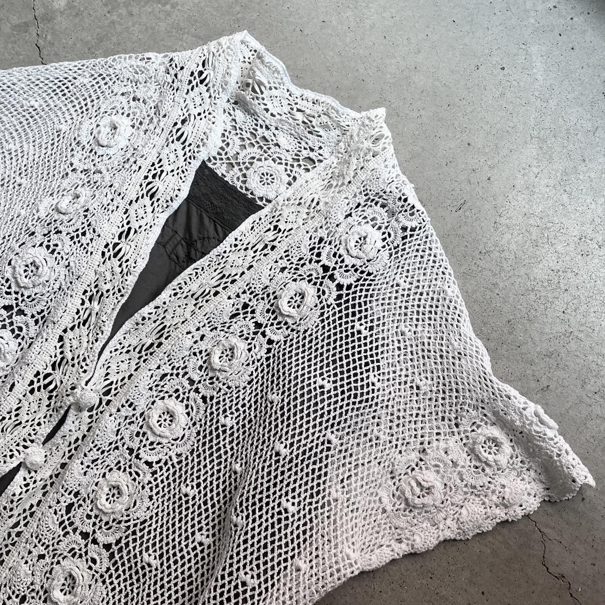 <img class='new_mark_img1' src='https://img.shop-pro.jp/img/new/icons13.gif' style='border:none;display:inline;margin:0px;padding:0px;width:auto;' />ե ơ ե åȥ졼 ǥFrench Vintage Crochet Lace Cardigan 