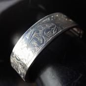 希少　ヴィンテージ　バングル　アンティーク　シルバー　925 アメリカ　ユーロ British Vintage Hook Bangle Bracelet イギリス ヴィンテージ