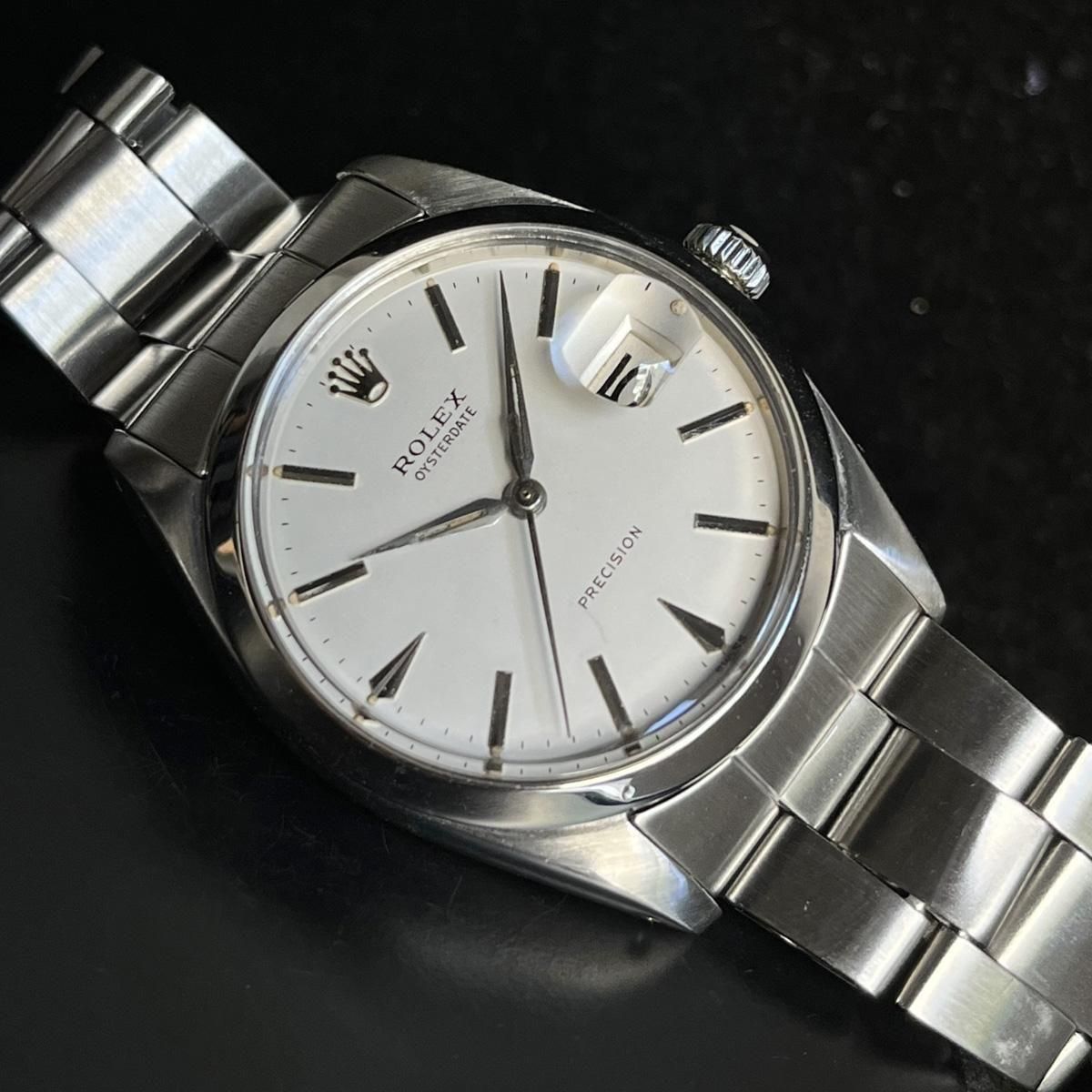 <img class='new_mark_img1' src='https://img.shop-pro.jp/img/new/icons13.gif' style='border:none;display:inline;margin:0px;padding:0px;width:auto;' />ROLEX OYSTER DATE PRECISIONʥå  ǥ ץ쥷˥ۥ磻ȥ ֥쥹