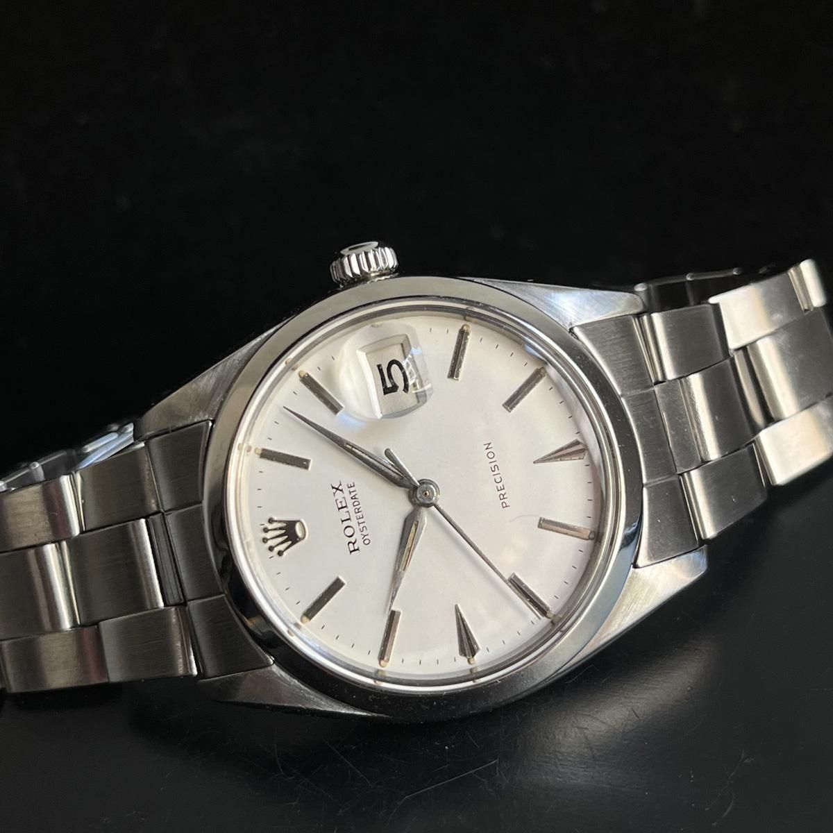 <img class='new_mark_img1' src='https://img.shop-pro.jp/img/new/icons13.gif' style='border:none;display:inline;margin:0px;padding:0px;width:auto;' />ROLEX OYSTER DATE PRECISIONʥå  ǥ ץ쥷˥ۥ磻ȥ ֥쥹