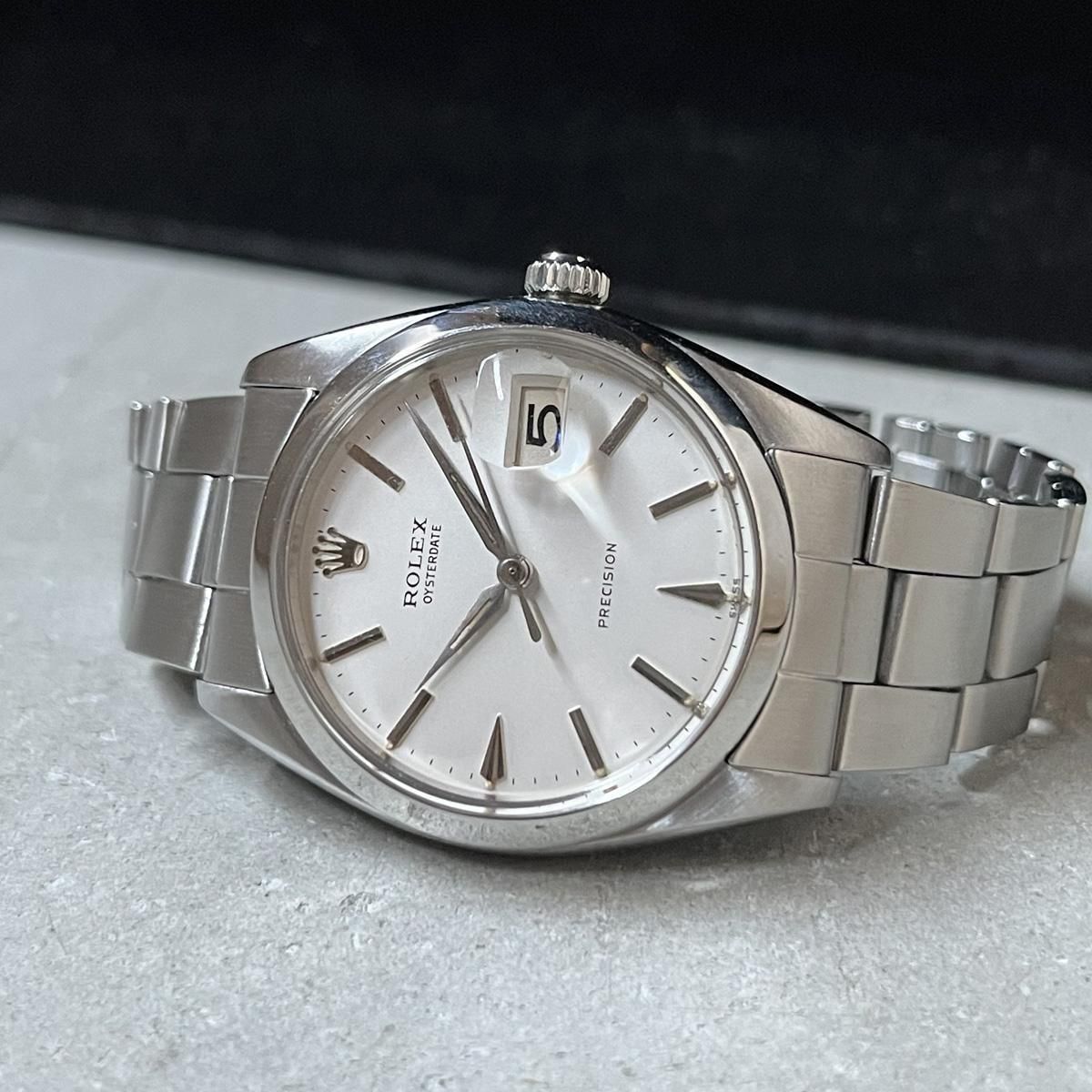 <img class='new_mark_img1' src='https://img.shop-pro.jp/img/new/icons13.gif' style='border:none;display:inline;margin:0px;padding:0px;width:auto;' />ROLEX OYSTER DATE PRECISIONʥå  ǥ ץ쥷˥ۥ磻ȥ ֥쥹