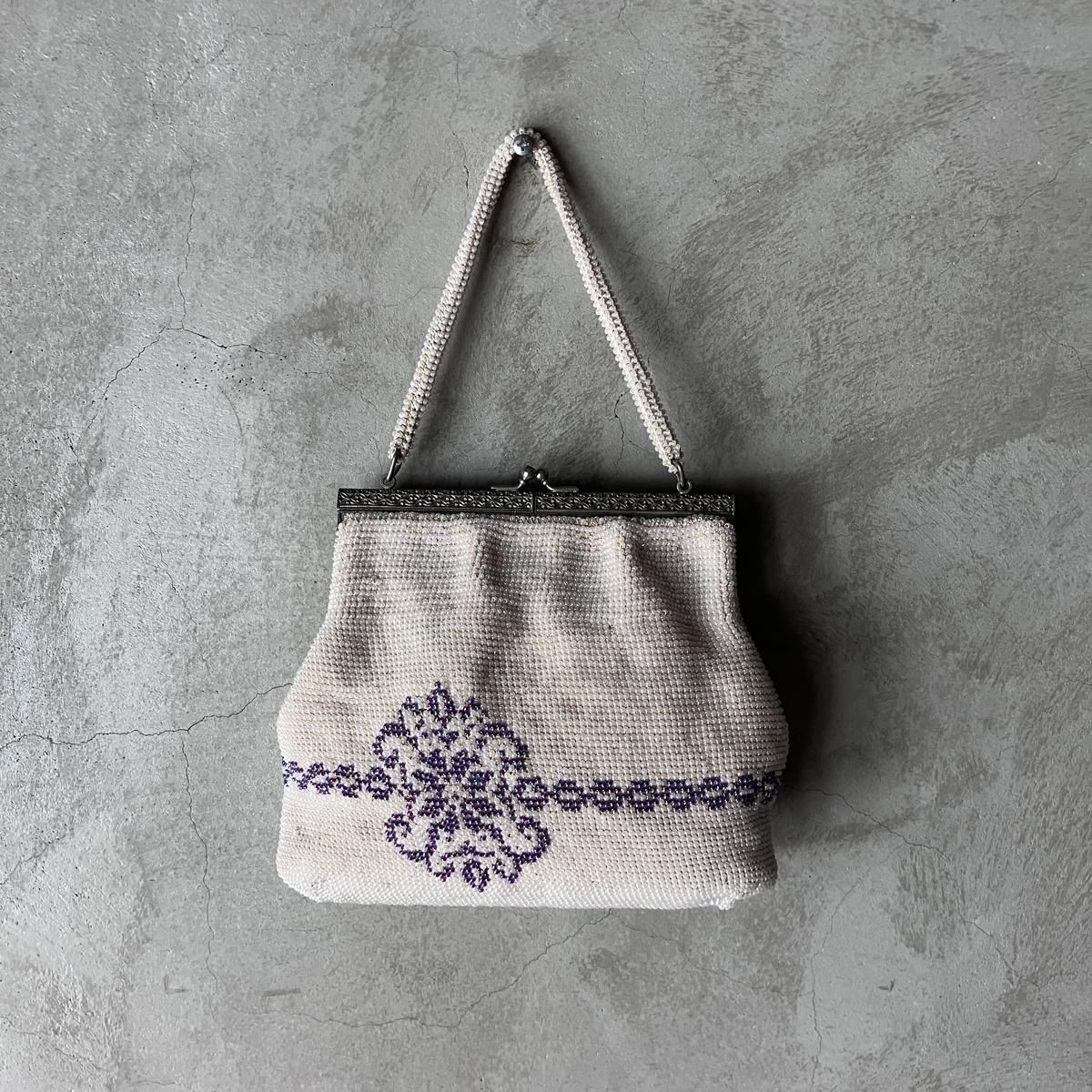 ơ ѡ륫顼 եݥ ӡХå Vintage Opal Color Beads Bag