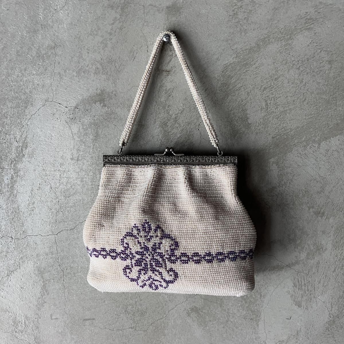 ơ ѡ륫顼 եݥ ӡХå Vintage Opal Color Beads Bag