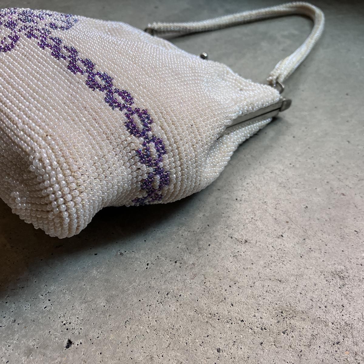 ơ ѡ륫顼 եݥ ӡХå Vintage Opal Color Beads Bag