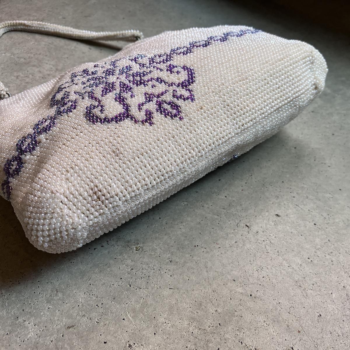 ơ ѡ륫顼 եݥ ӡХå Vintage Opal Color Beads Bag