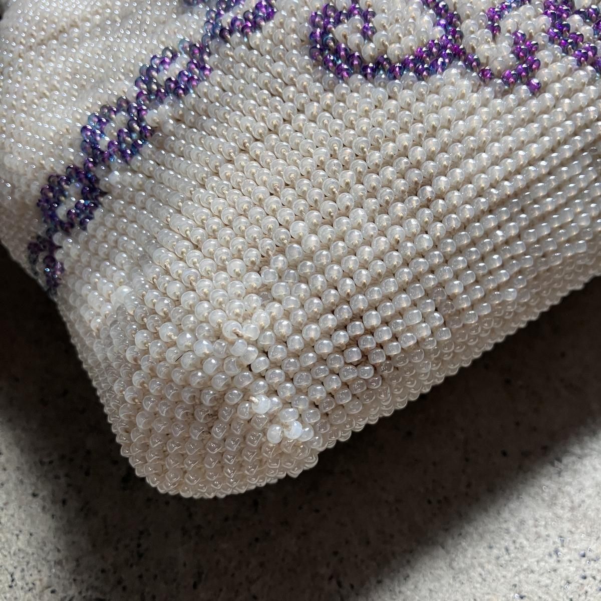 ơ ѡ륫顼 եݥ ӡХå Vintage Opal Color Beads Bag