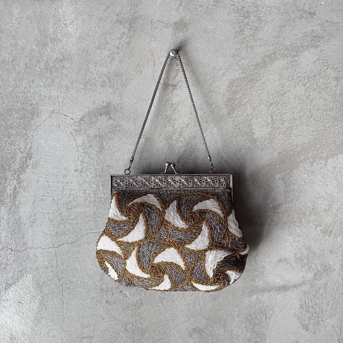 ơ ѥ ӡХåVintage Spiral Pattern Beads Bag