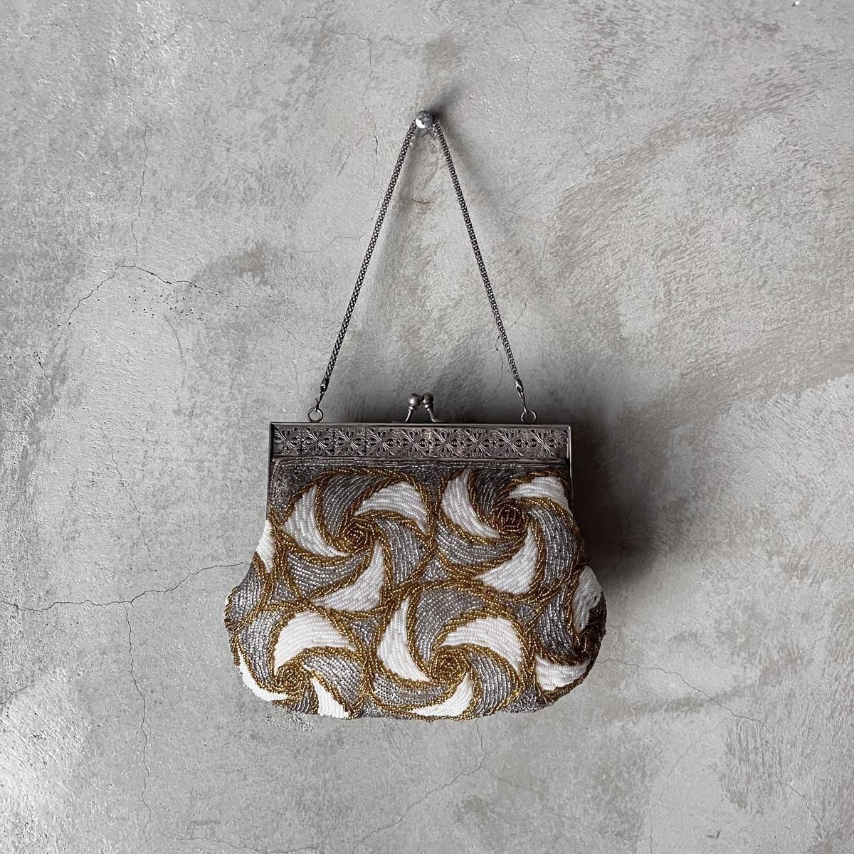 ơ ѥ ӡХåVintage Spiral Pattern Beads Bag