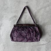 ơ եǥ ޥ顼 ӡХåVintage Flower Design Magenta Beads Bag