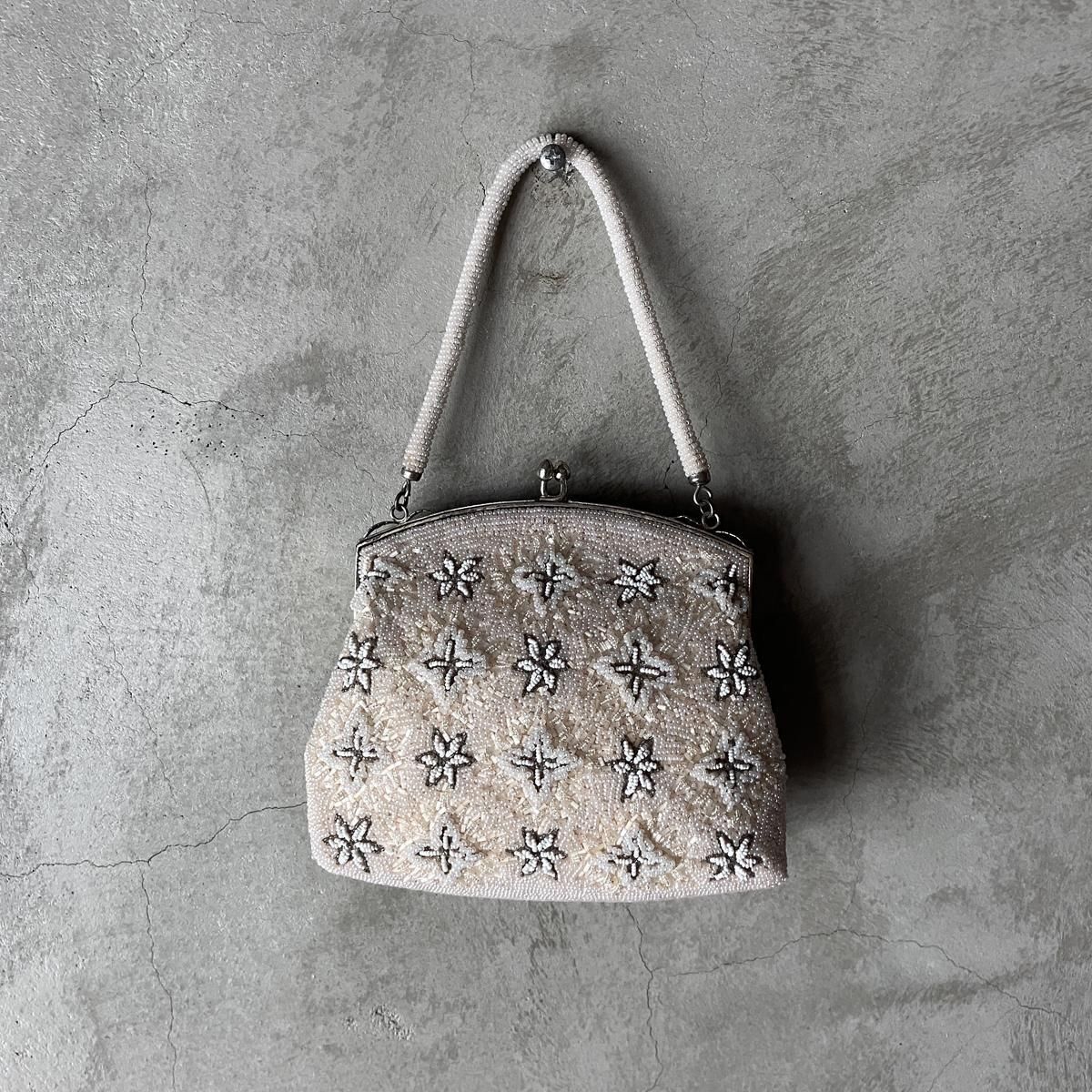 ơ ۥ磻ȥ١ ե ӡХåVintage Floral Motif Beads Bag