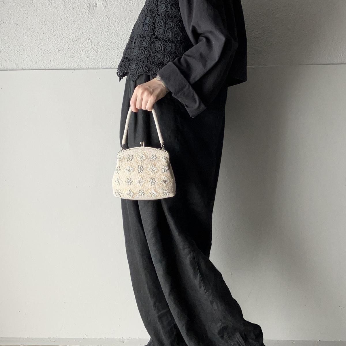 ơ ۥ磻ȥ١ ե ӡХåVintage Floral Motif Beads Bag