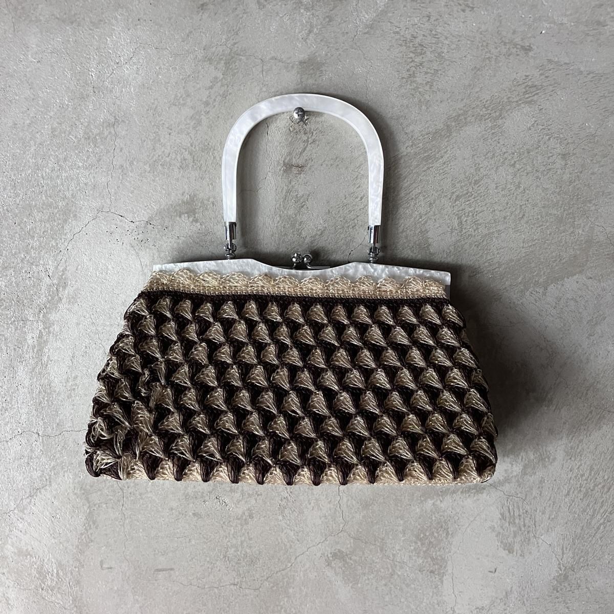 ơ Ԥ߹ ϥɥХå Vintage Crochet Knitted Hand Bag