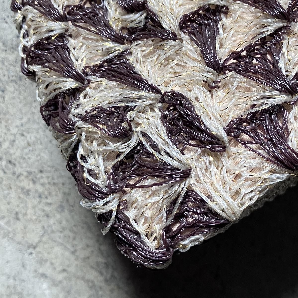ơ Ԥ߹ ϥɥХå Vintage Crochet Knitted Hand Bag