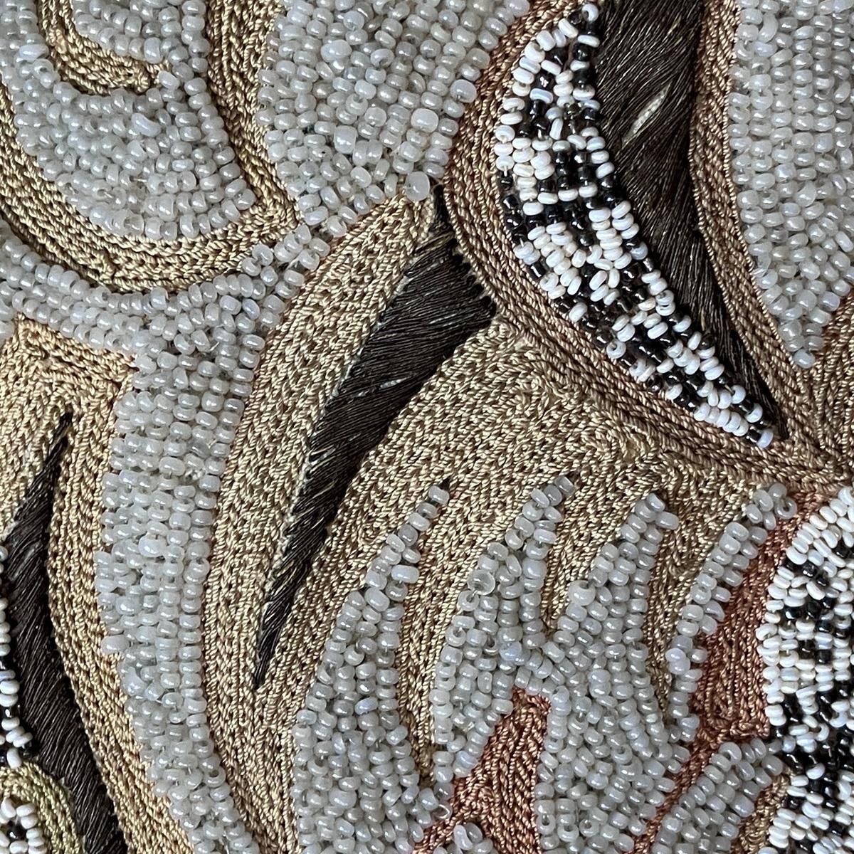 1930ǯ EURO ޥӡɽ  󥹥ƥå ХåBeaded Embroidery & Chain Stitch Bag