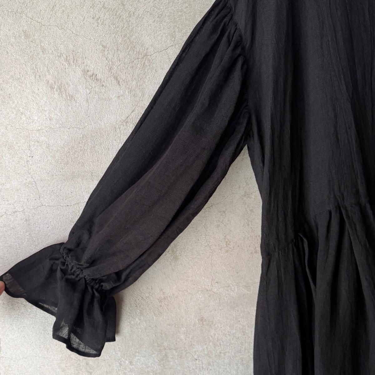 suzuki takayuki bishop-sleeve dress ʥ業 ӥåץ꡼ ɥ쥹Black 