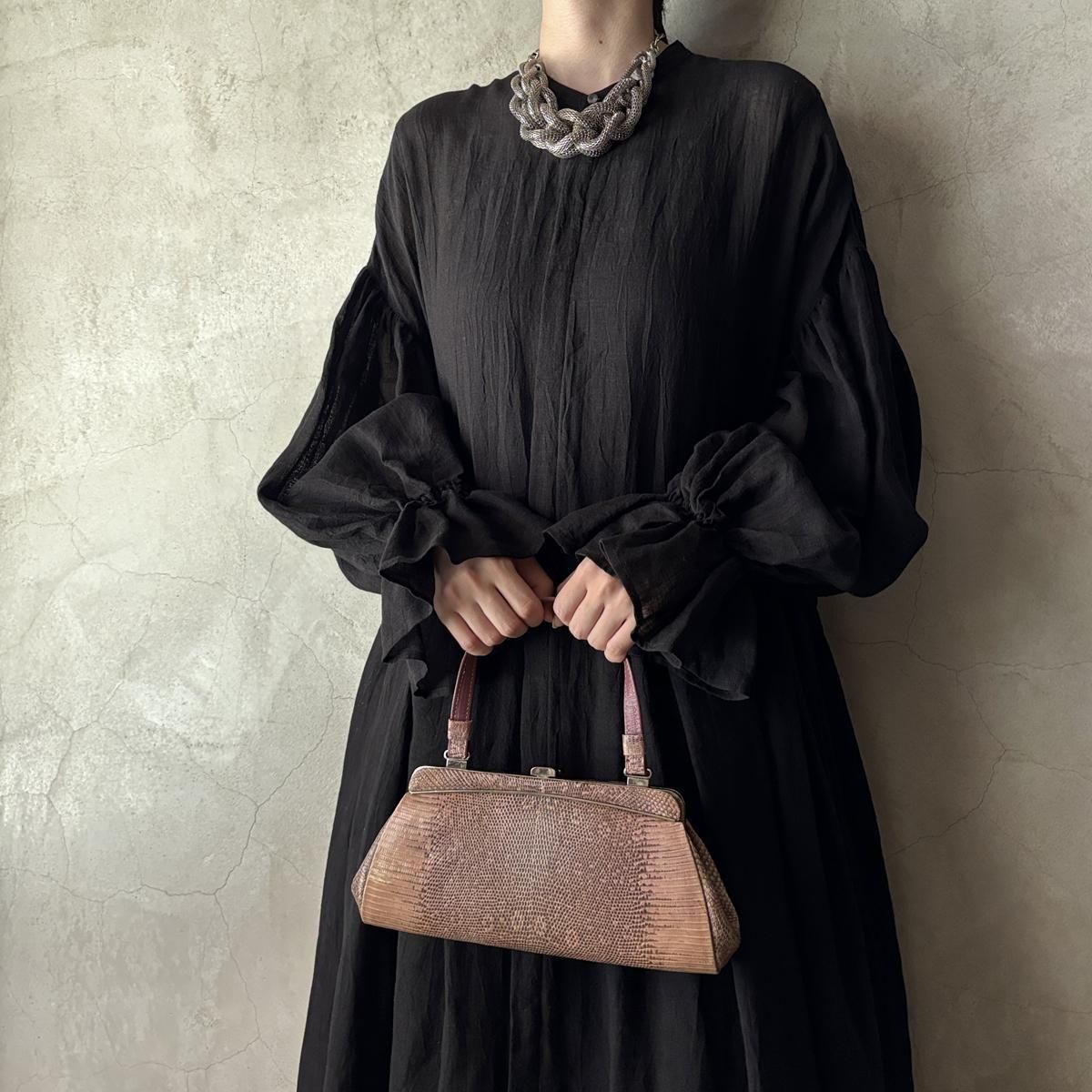 suzuki takayuki bishop-sleeve dress ʥ業 ӥåץ꡼ ɥ쥹Black 