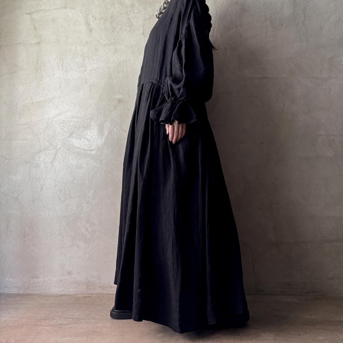 suzuki takayuki bishop-sleeve dress ʥ業 ӥåץ꡼ ɥ쥹Black 