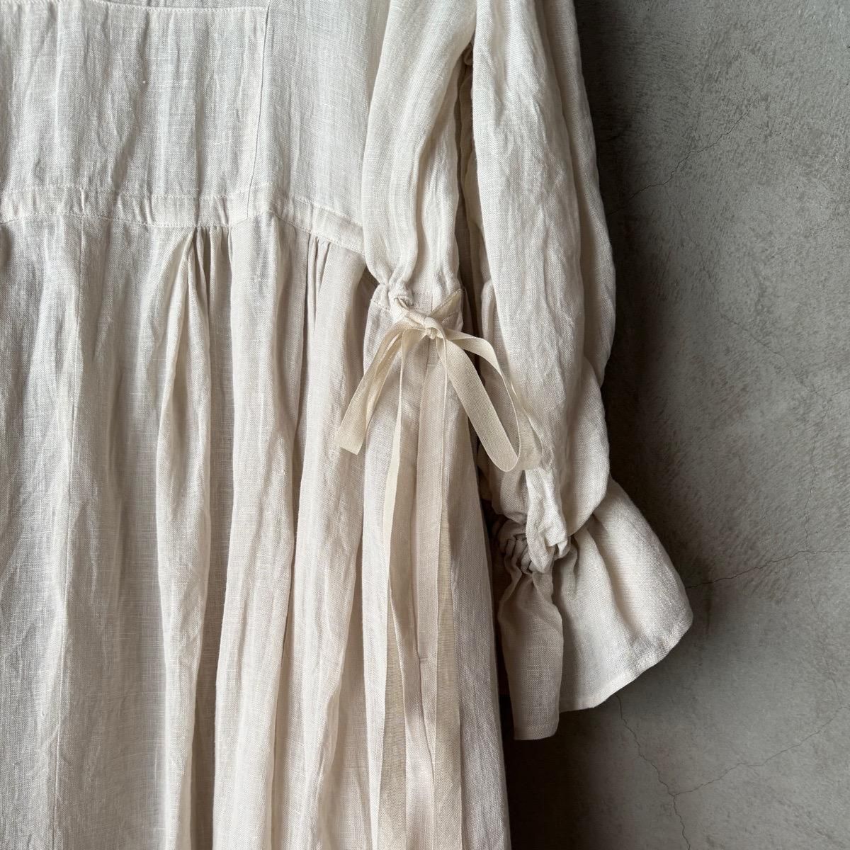 suzuki takayuki bishop-sleeve dress ʥ業 ӥåץ꡼ ɥ쥹Ivory 