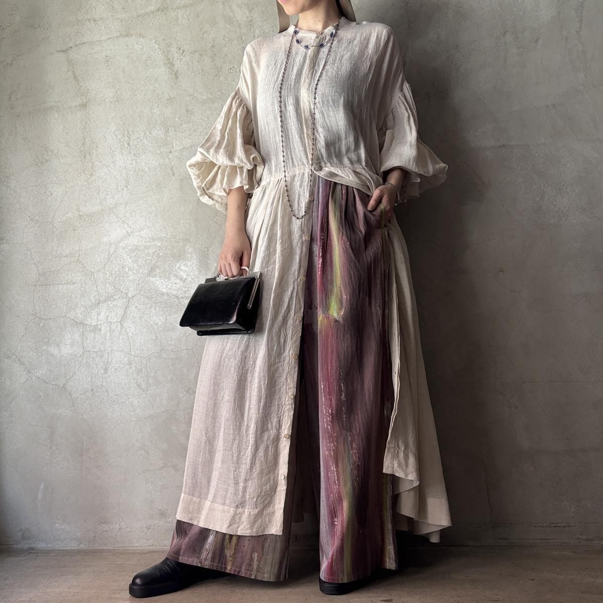 suzuki takayuki bishop-sleeve dress ʥ業 ӥåץ꡼ ɥ쥹Ivory 