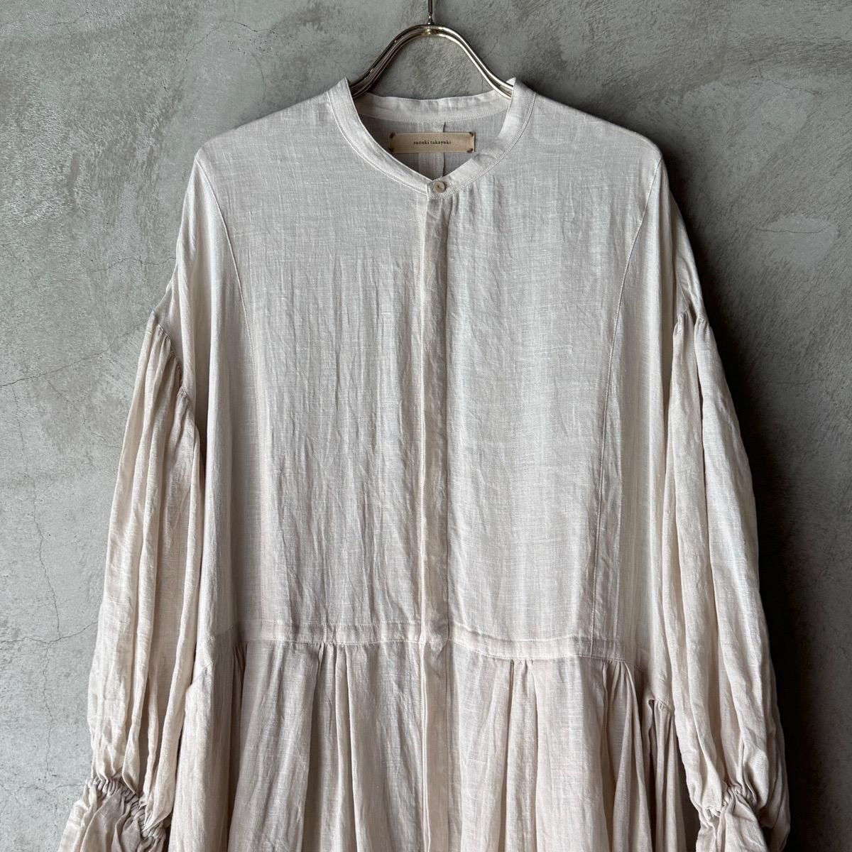 suzuki takayuki bishop-sleeve dress ʥ業 ӥåץ꡼ ɥ쥹Ivory 