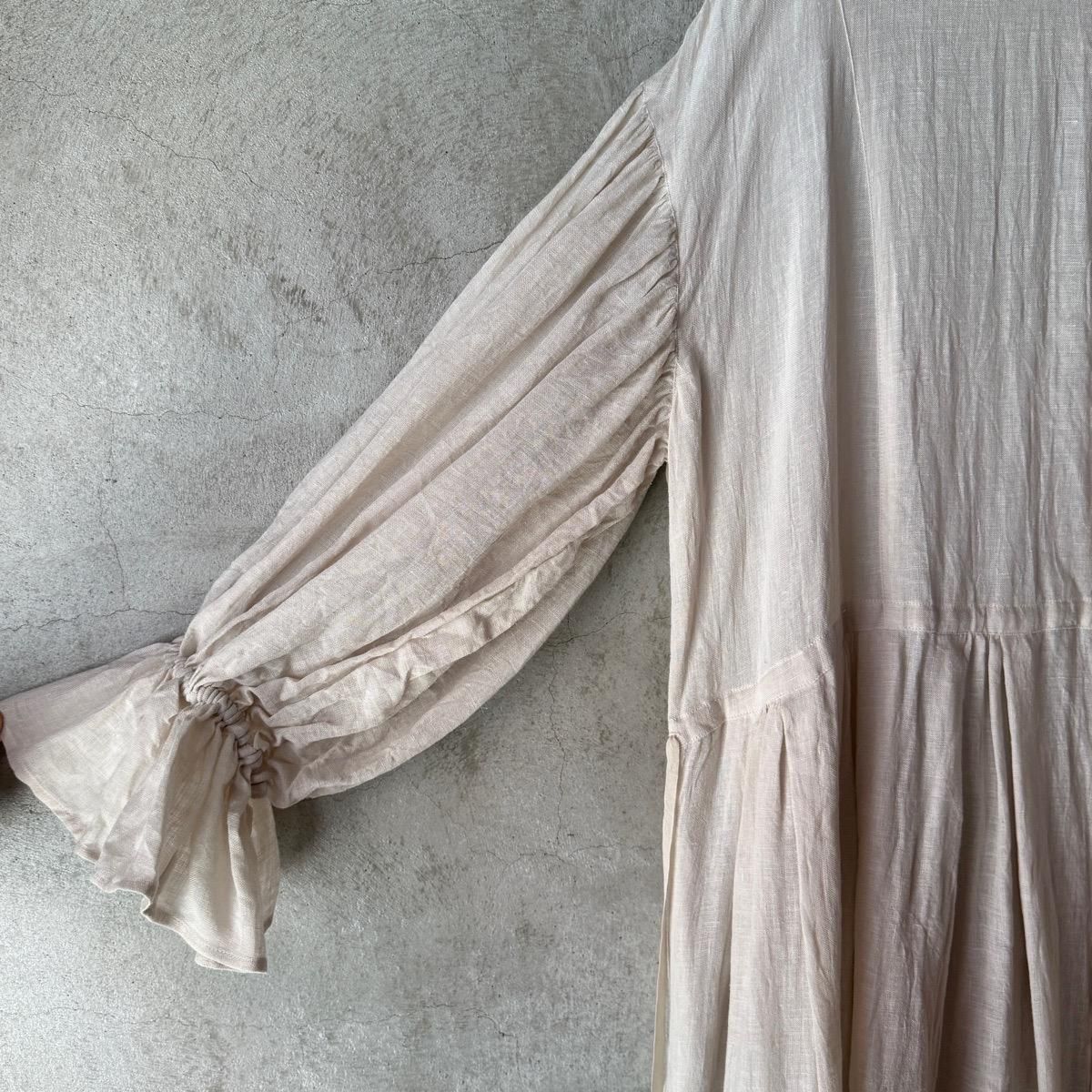 suzuki takayuki bishop-sleeve dress ʥ業 ӥåץ꡼ ɥ쥹Ivory 