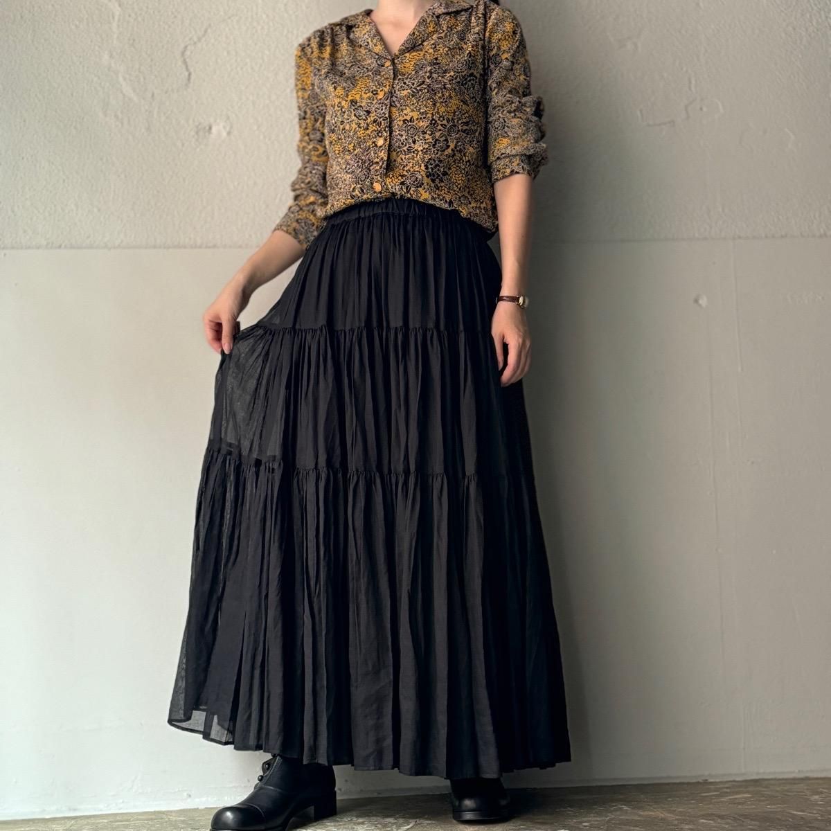 <img class='new_mark_img1' src='https://img.shop-pro.jp/img/new/icons13.gif' style='border:none;display:inline;margin:0px;padding:0px;width:auto;' />suzuki takayuki  tiered skirtʥ業 ƥɥȡBlack 
