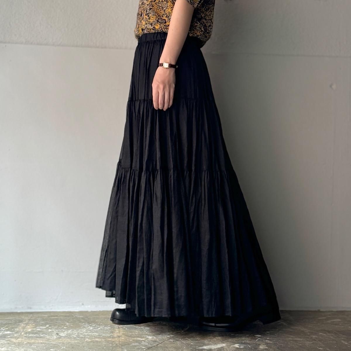 <img class='new_mark_img1' src='https://img.shop-pro.jp/img/new/icons13.gif' style='border:none;display:inline;margin:0px;padding:0px;width:auto;' />suzuki takayuki  tiered skirtʥ業 ƥɥȡBlack 