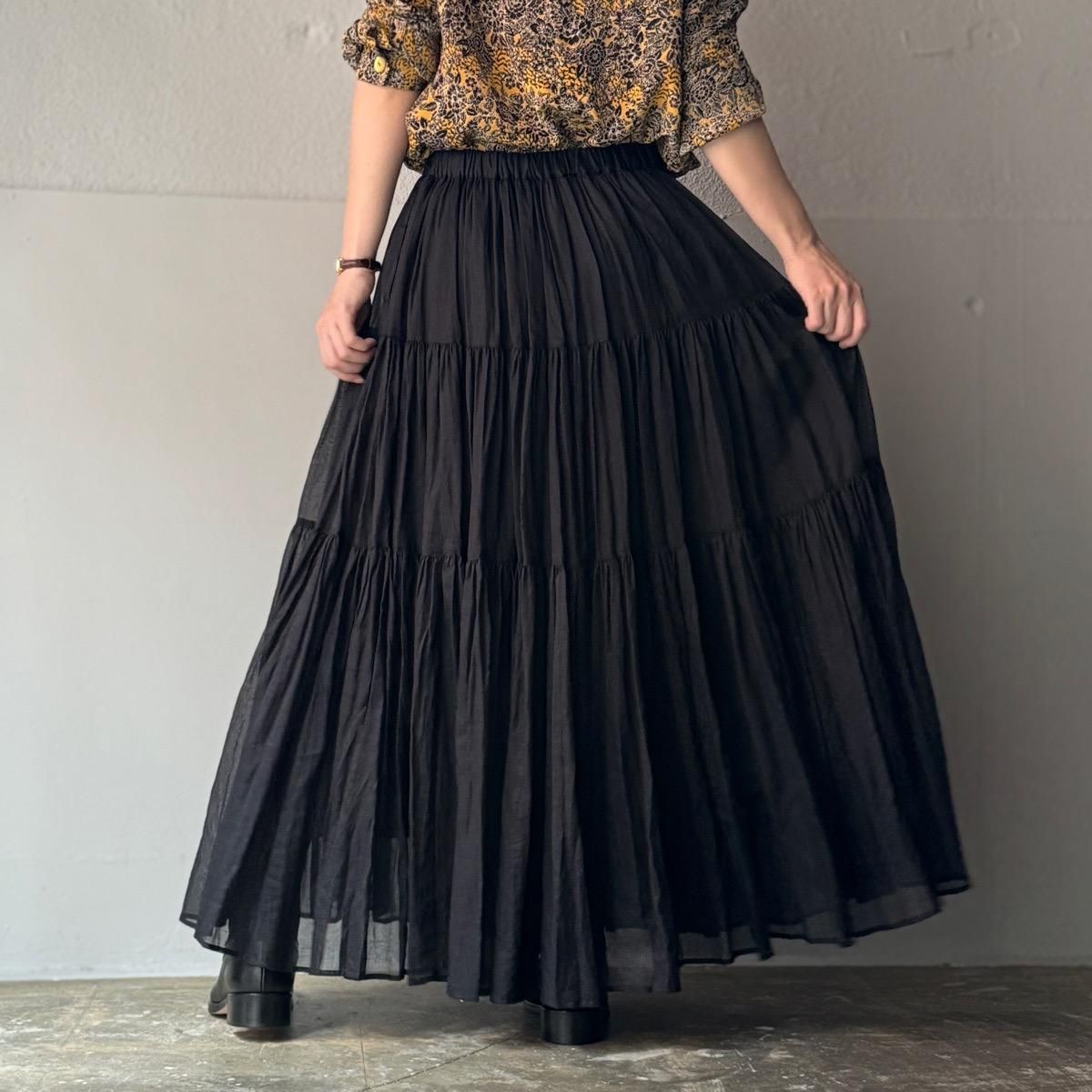 <img class='new_mark_img1' src='https://img.shop-pro.jp/img/new/icons13.gif' style='border:none;display:inline;margin:0px;padding:0px;width:auto;' />suzuki takayuki  tiered skirtʥ業 ƥɥȡBlack 