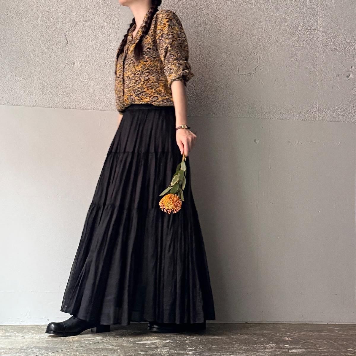 <img class='new_mark_img1' src='https://img.shop-pro.jp/img/new/icons13.gif' style='border:none;display:inline;margin:0px;padding:0px;width:auto;' />suzuki takayuki  tiered skirtʥ業 ƥɥȡBlack 