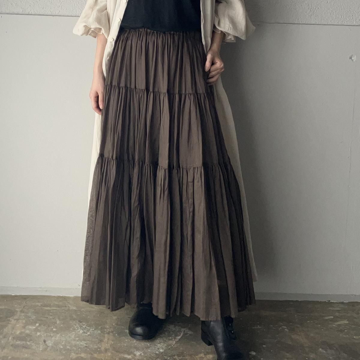 suzuki takayuki tiered skirt（スズキタカユキ ティアード