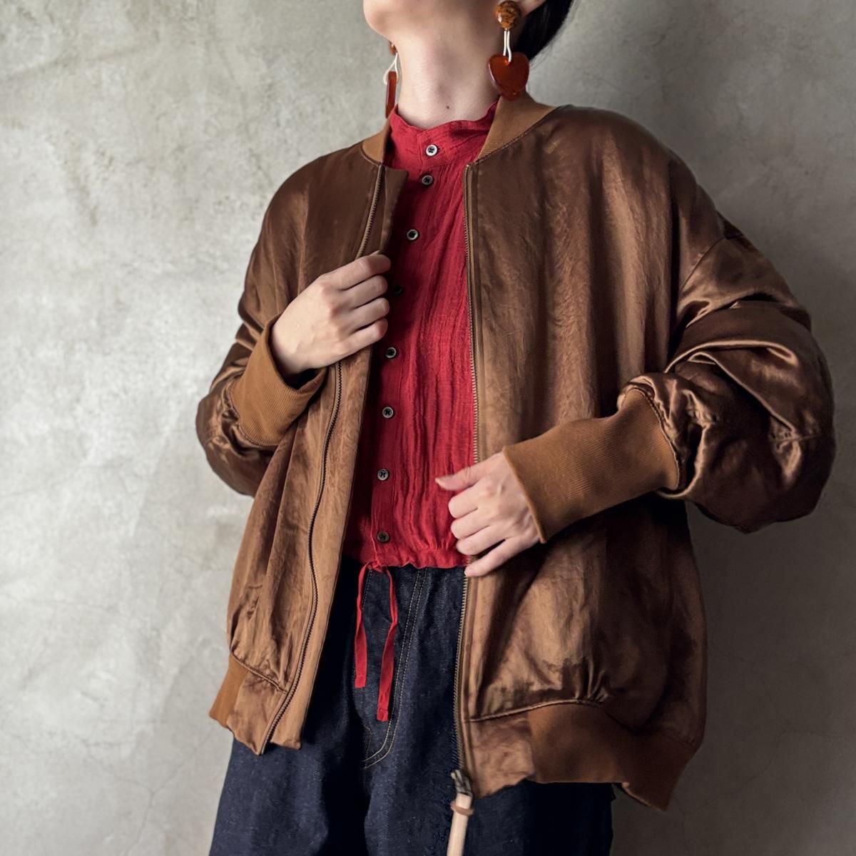 スズキタカユキ　焦茶色のジャケット suzuki takayuki blouson（スズキタカユキ ブルゾン）Raw sienna