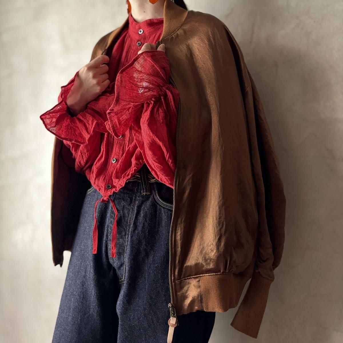 suzuki takayuki blousonʥ業 ֥륾Raw sienna 