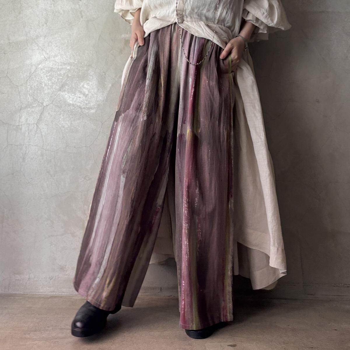た*し様 kujaku 20ss 柊パンツ Chika Higashi × suzuki takayuki / gathered pants