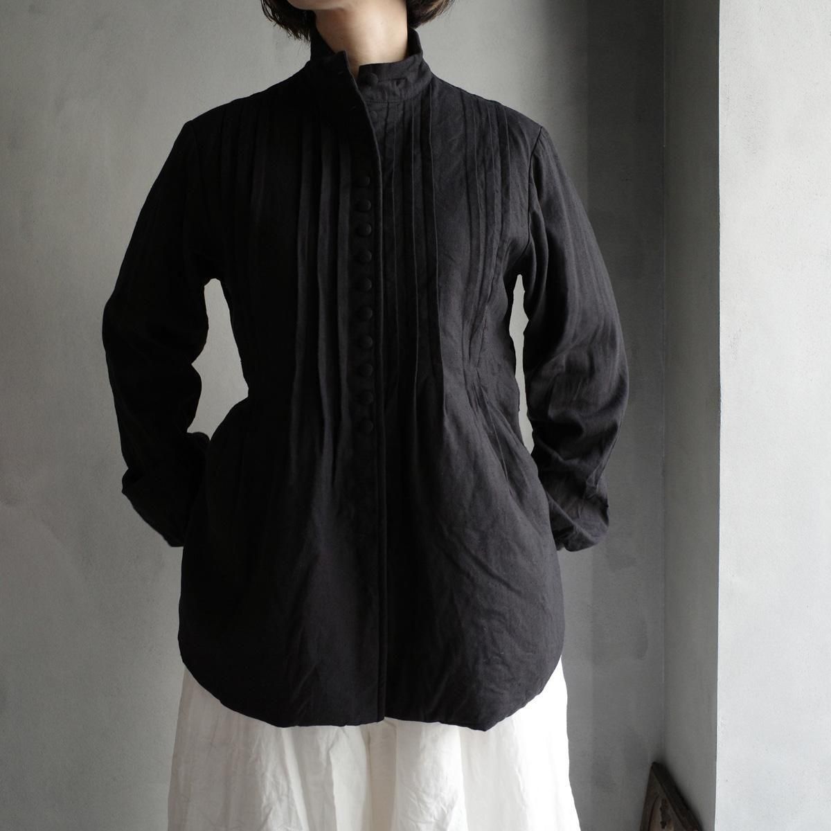 <img class='new_mark_img1' src='https://img.shop-pro.jp/img/new/icons13.gif' style='border:none;display:inline;margin:0px;padding:0px;width:auto;' />HALLELUJAH 8, Chemise de Bapteme Model 1920'sʥϥ䡡ꥹ ֥饦 1920ǯ Black