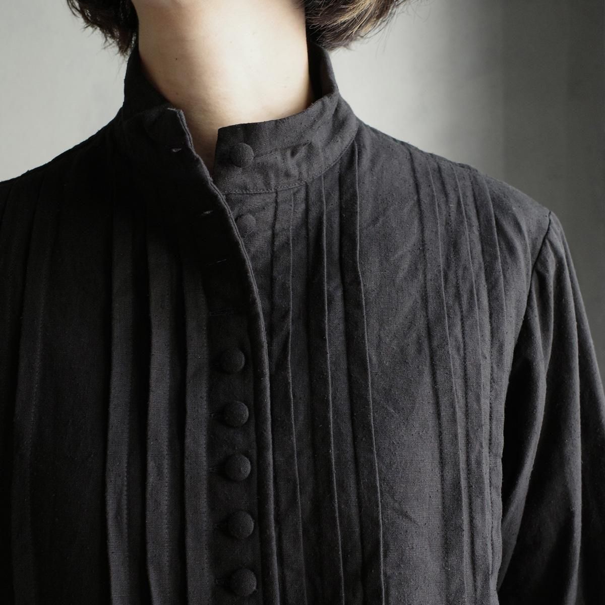 <img class='new_mark_img1' src='https://img.shop-pro.jp/img/new/icons13.gif' style='border:none;display:inline;margin:0px;padding:0px;width:auto;' />HALLELUJAH 8, Chemise de Bapteme Model 1920'sʥϥ䡡ꥹ ֥饦 1920ǯ Black