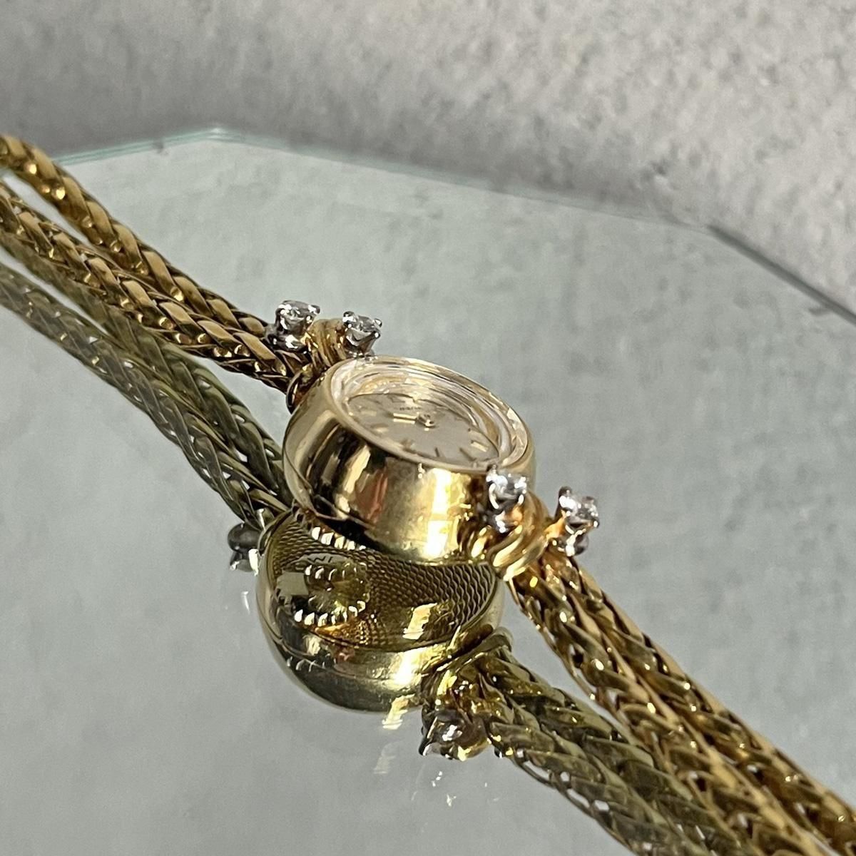 OMEGA（オメガ）18K金無垢ケース・ブレスレット ダイヤモンド4石