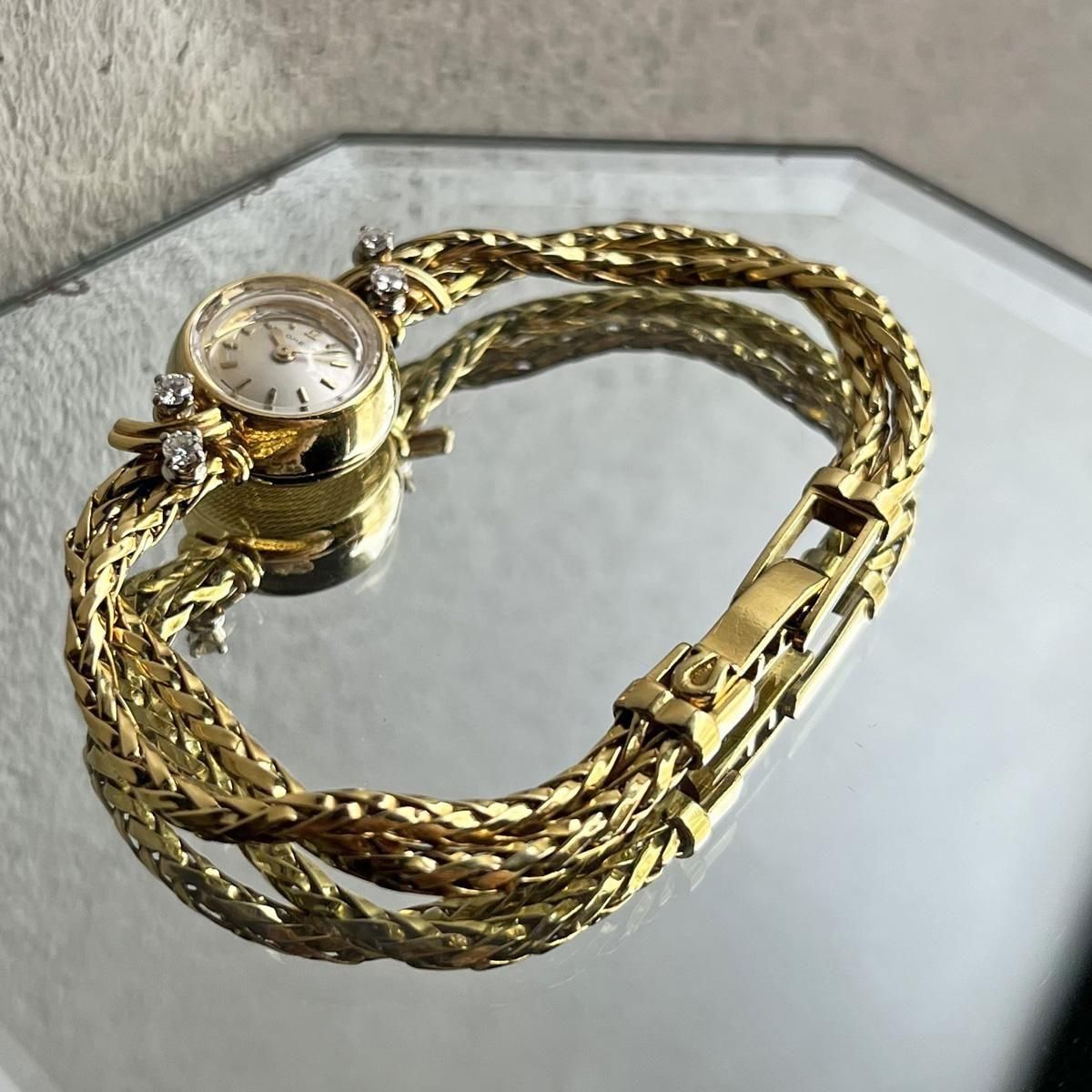 OMEGA（オメガ）18K金無垢ケース・ブレスレット ダイヤモンド4石