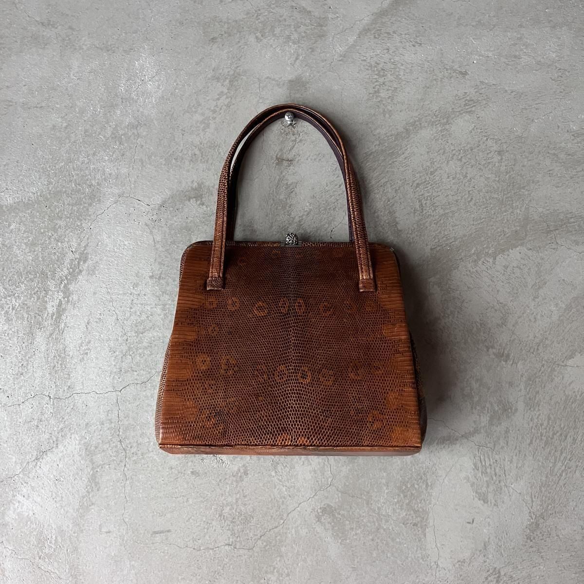 ơ 󥸥֥饦 󥰥ޡꥶ ϥɥХåVintage Lizard Leather Hand Bag