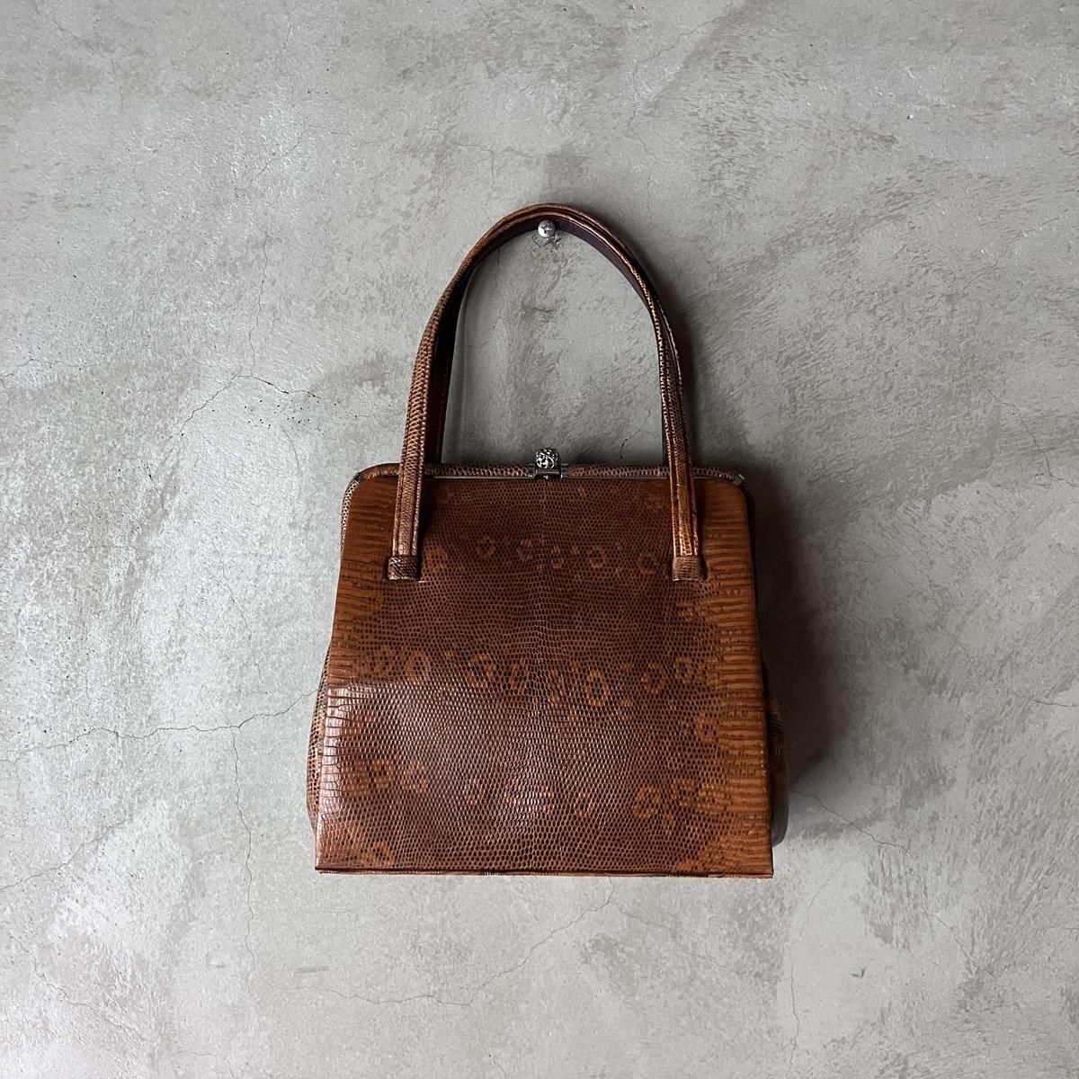 ơ 󥸥֥饦 󥰥ޡꥶ ϥɥХåVintage Lizard Leather Hand Bag