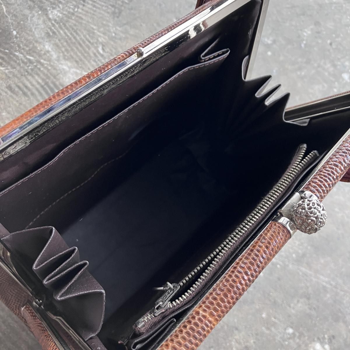 ơ 󥸥֥饦 󥰥ޡꥶ ϥɥХåVintage Lizard Leather Hand Bag