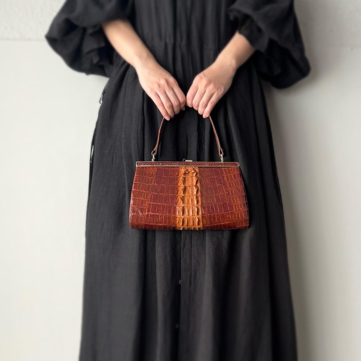 ơ  ХåVintage Crocodile Leather Bag