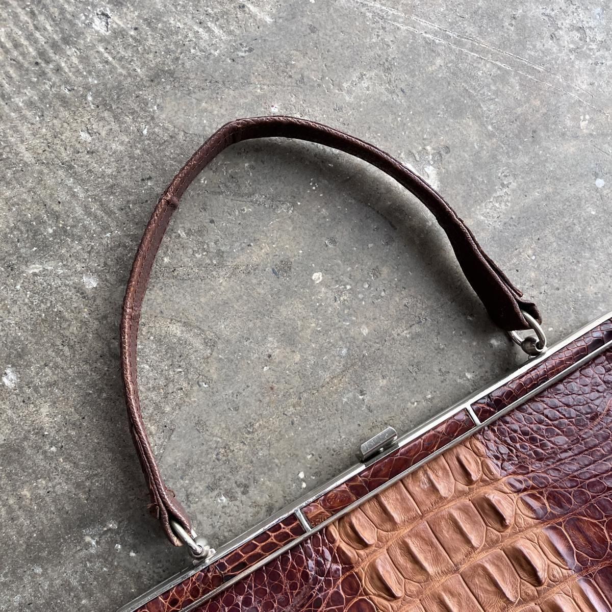 ơ  ХåVintage Crocodile Leather Bag